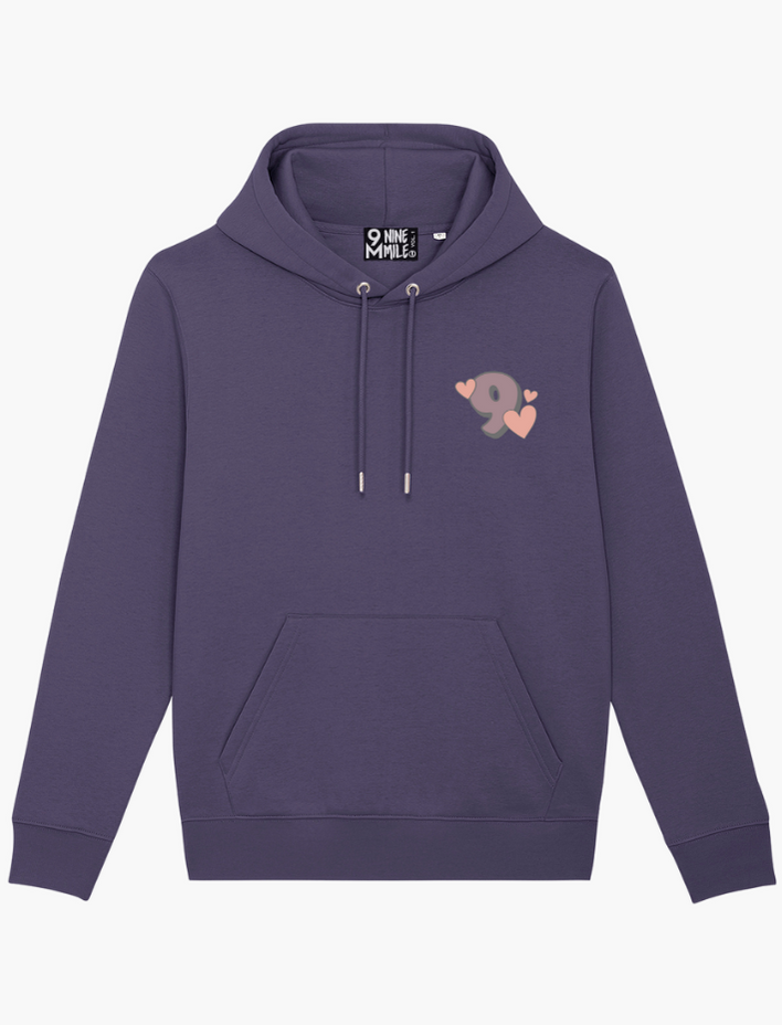 9 Hearts Purple Hoodie