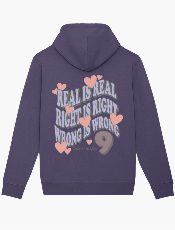 9 Hearts Purple Hoodie