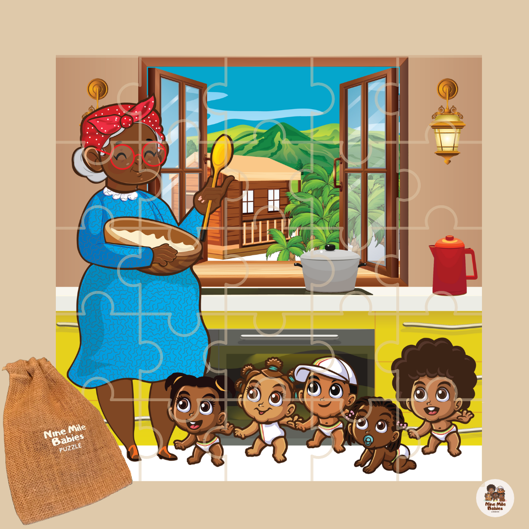 Nine Mile Babies 'Baking' Children's Hardwood 25 Piece Jigsaw Puzzle