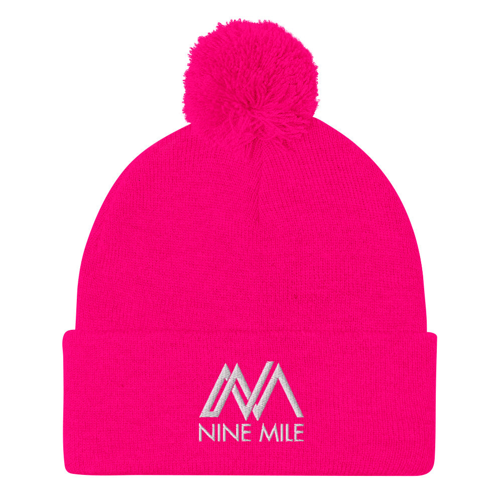 Nine Mile Neon Pink Pom-Pom Beanie Hat - Nine Mile Clothing 