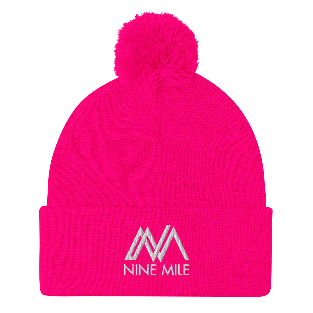 Nine Mile Neon Pink Pom-Pom Beanie Hat - Nine Mile Clothing 