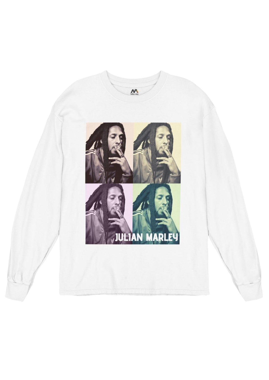 Julian Marley 'Retro' Long Sleeve T-shirt - Nine Mile Clothing 
