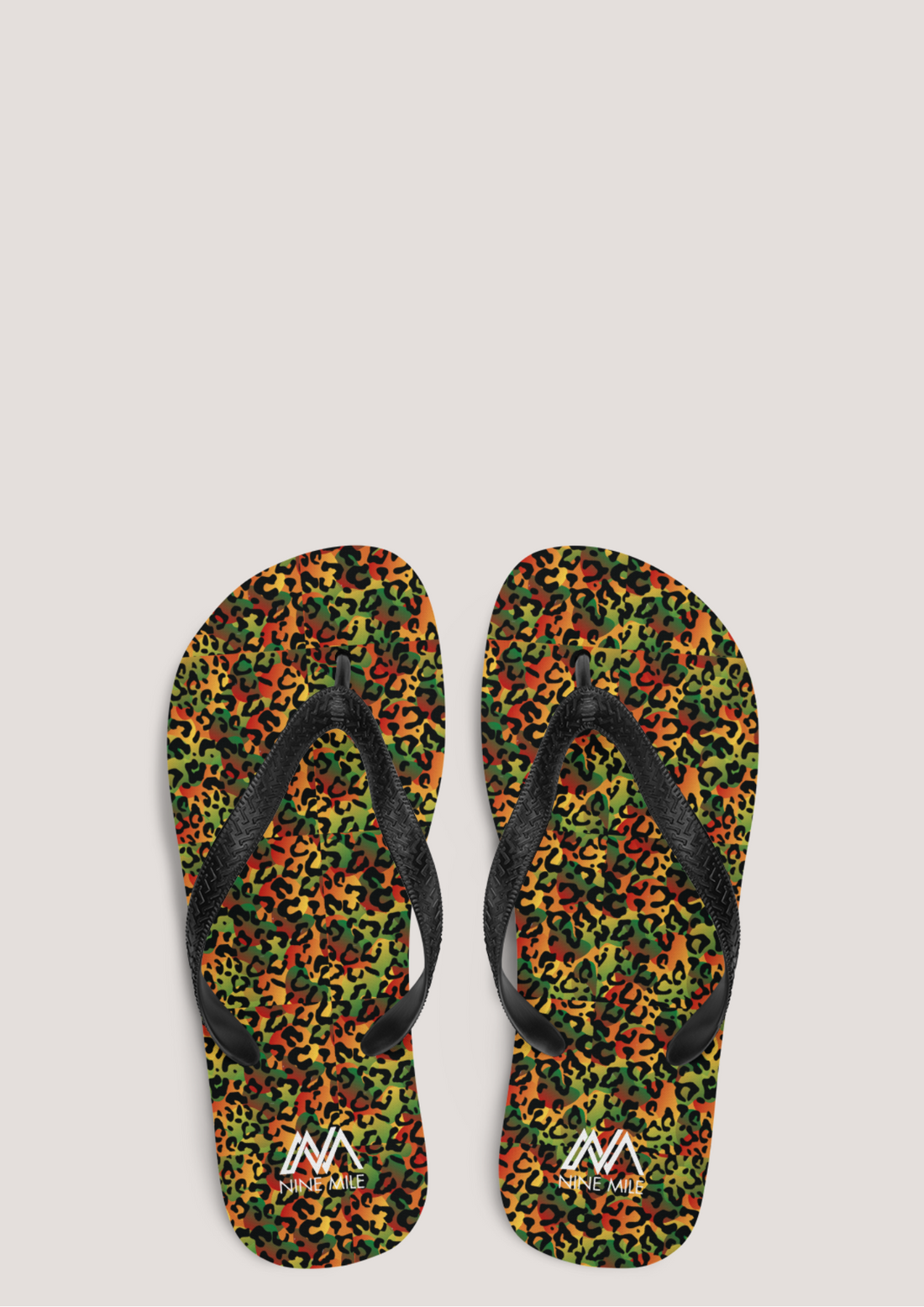 Nine Mile Reggae Leopard Print Flip-Flops - Nine Mile Clothing 