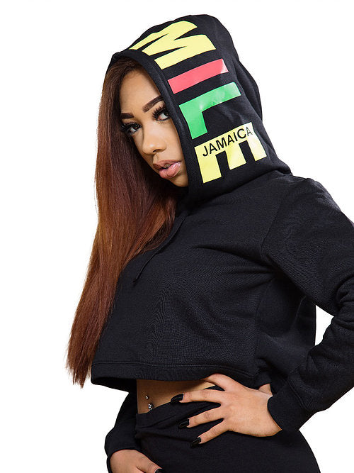 Nine Mile Reggae Cropped Hoodie - Nine Mile Clothing 