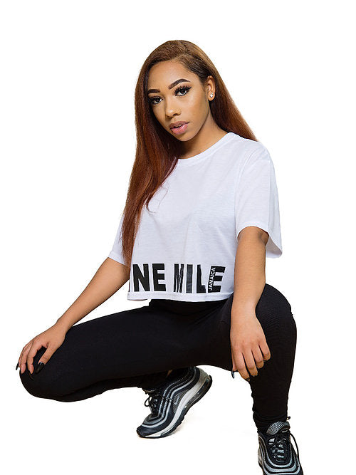 White Nine Mile Jamaica Hem Crop Top - Nine Mile Clothing 