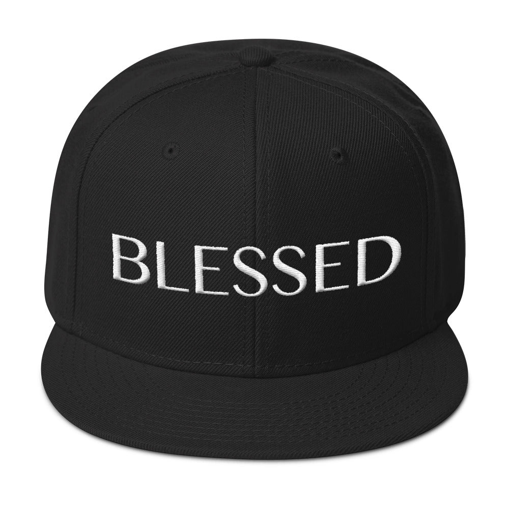White Blessed - Snapback Hat - Nine Mile Clothing 