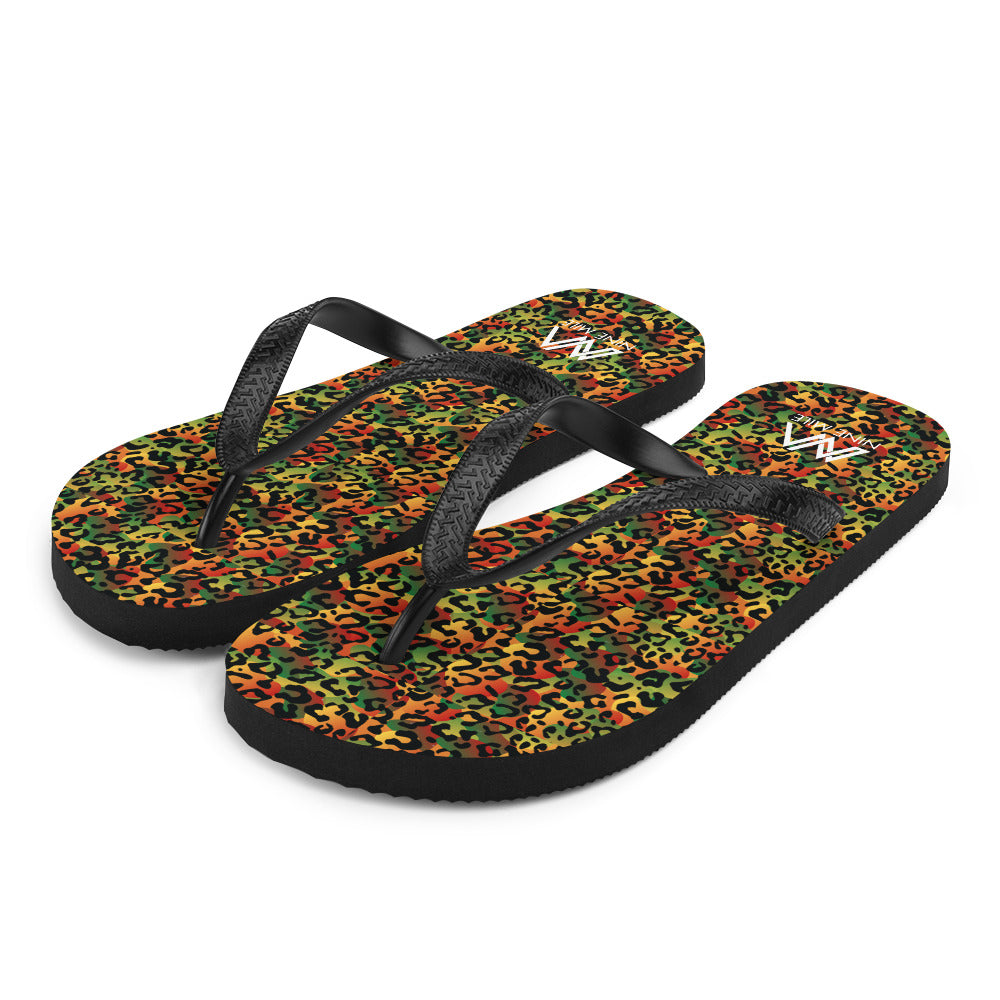 Nine Mile Reggae Leopard Print Flip-Flops - Nine Mile Clothing 