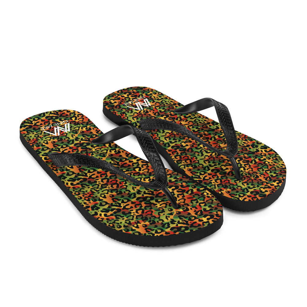 Nine Mile Reggae Leopard Print Flip-Flops - Nine Mile Clothing 