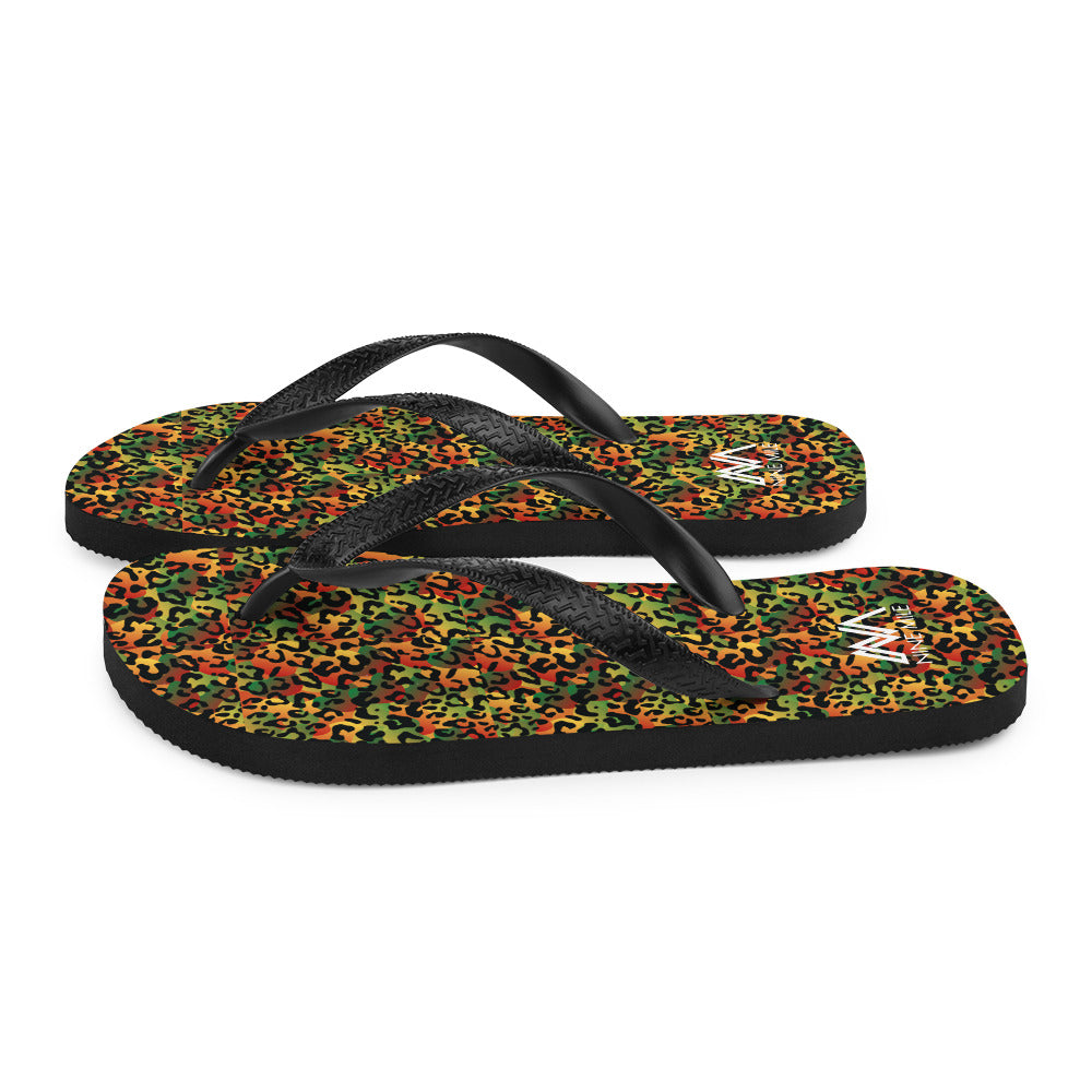 Nine Mile Reggae Leopard Print Flip-Flops - Nine Mile Clothing 