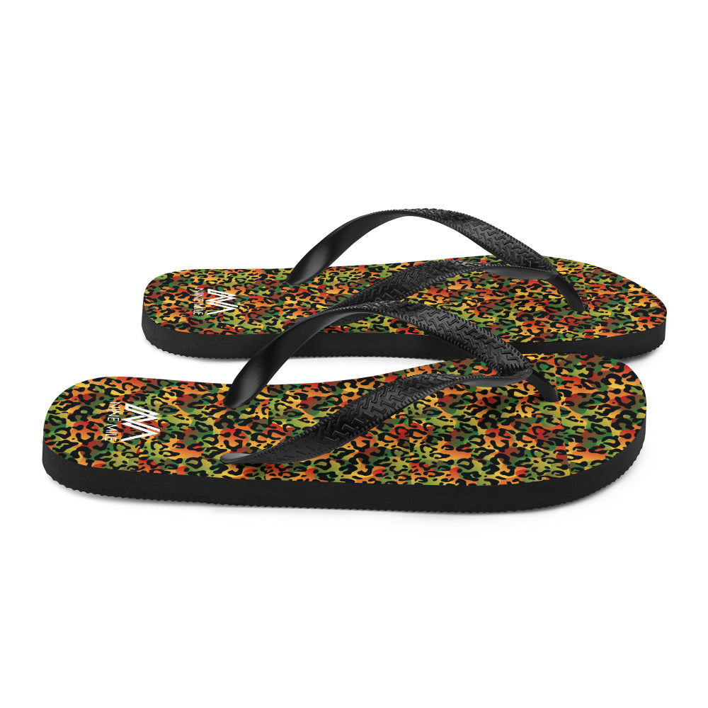 Nine Mile Reggae Leopard Print Flip-Flops - Nine Mile Clothing 