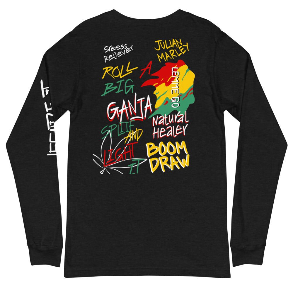 LIMITED EDITION Julian Marley x Princess Booker 'Juju Royal Fire' Long Sleeve Tee - Nine Mile Clothing 